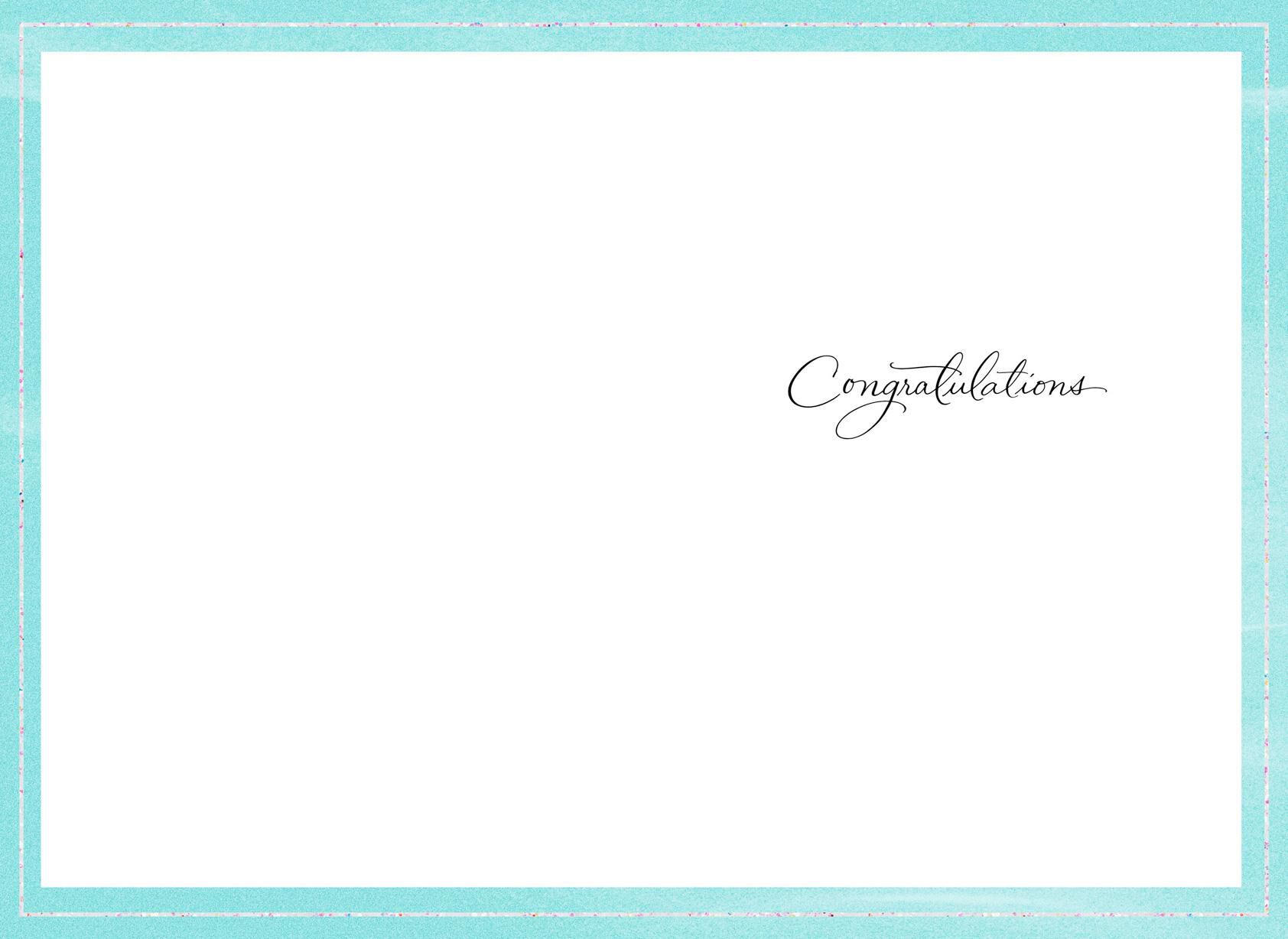 Bride and Groom Decorated Glasses Wedding Card