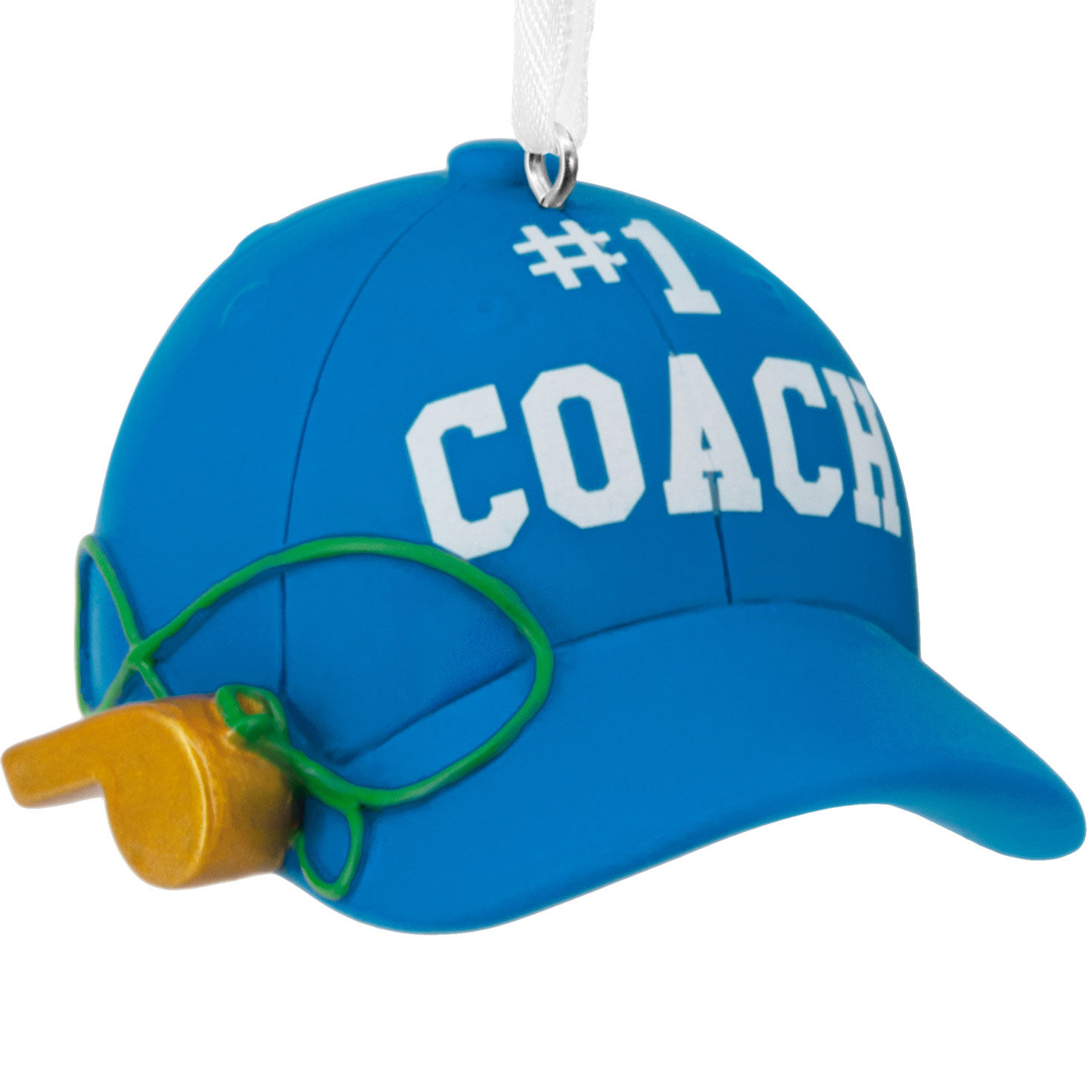 #1 Coach Hat Christmas Ornament closeup view image number 5