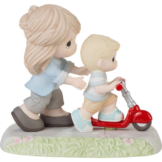 Precious Moments Keep Me Rolling Mom and Son on Scooter Figurine, 5.2", , large image number 1