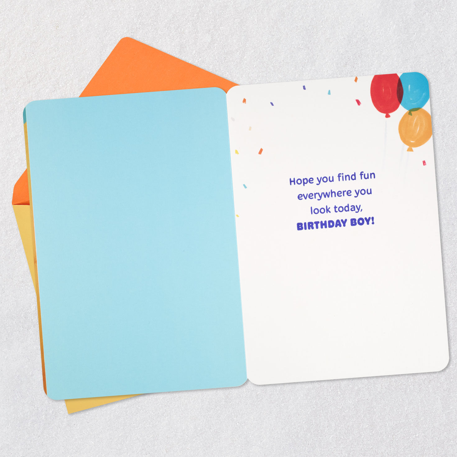 Dog With Balloons 3rd Birthday Card for Boys Open card with envelope image number 3