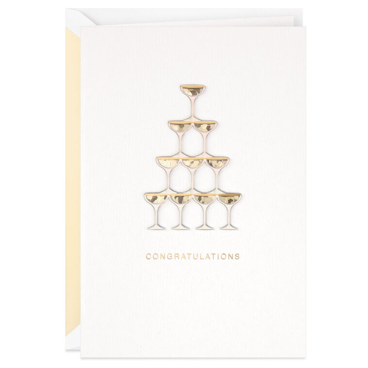 Cheers to a Lifetime of Happiness Wedding Card