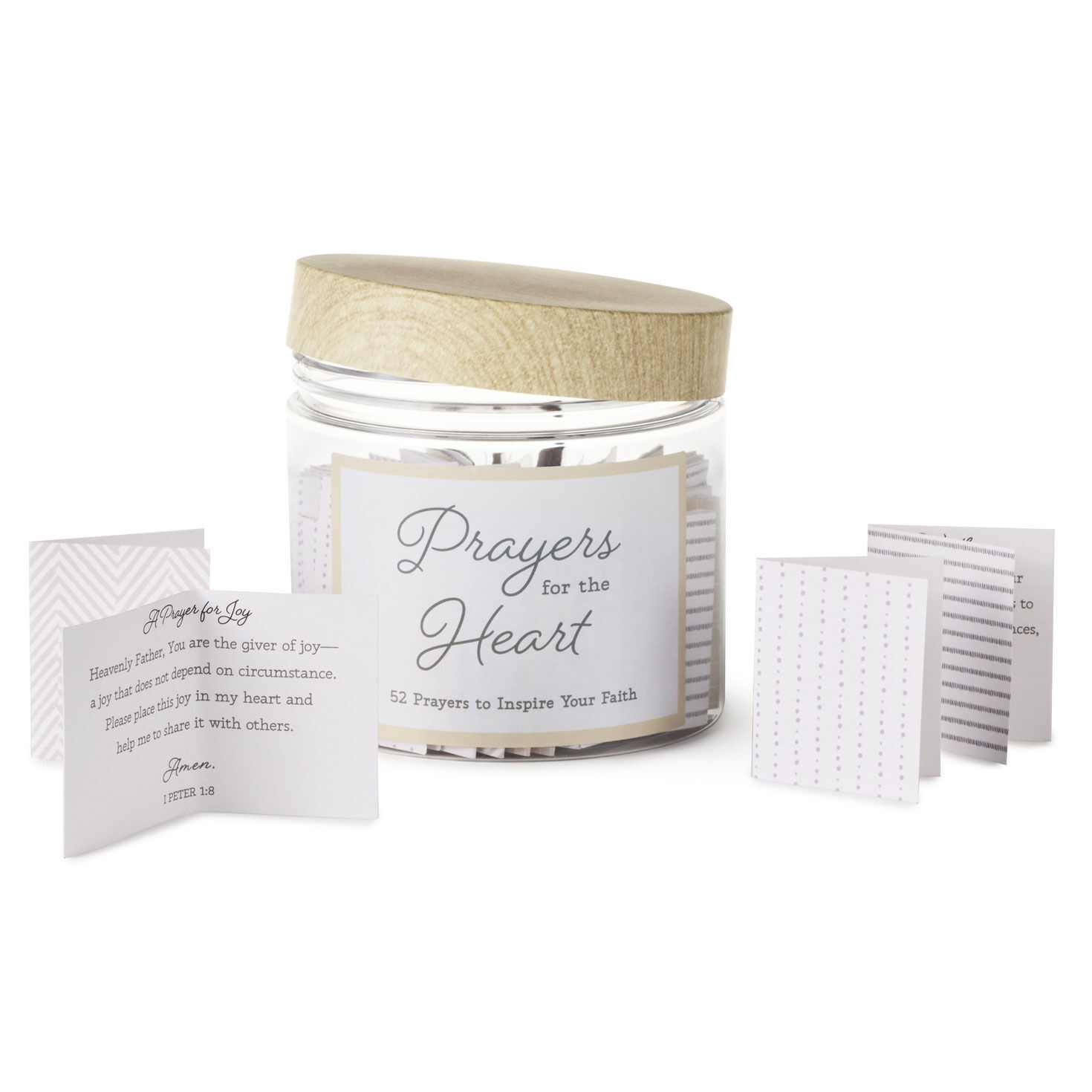 Jar of 52 Weekly Prayers to Inspire Your Faith front with paper prayers image number 3
