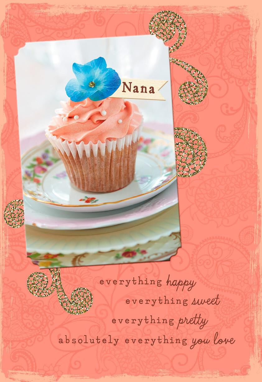Cupcake Birthday Card for Nana