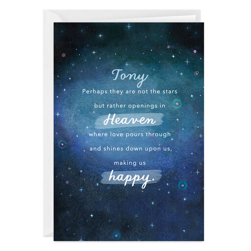 Personalized Stars In Heaven Sympathy Card, 