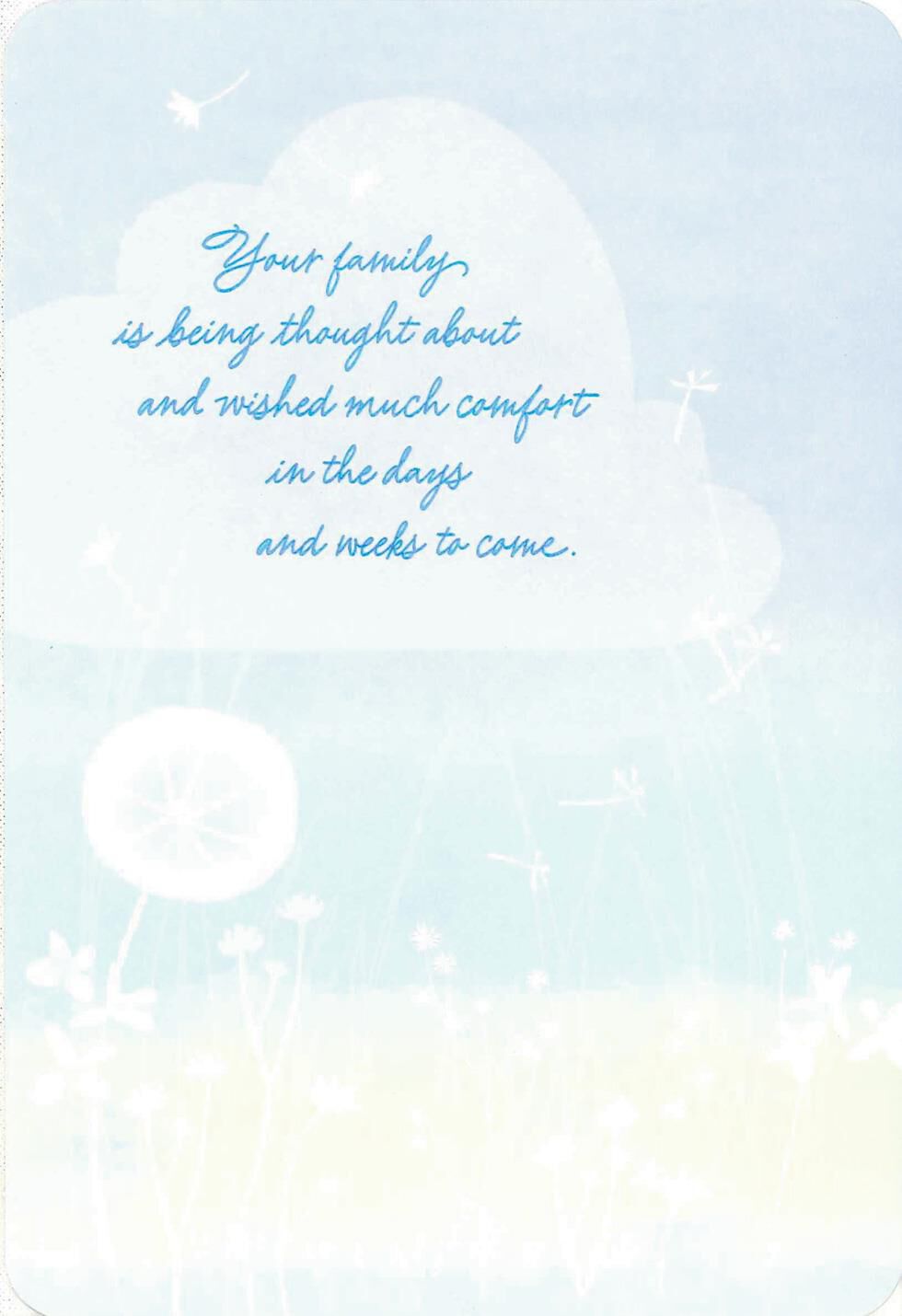 Blue Skies Sympathy Card