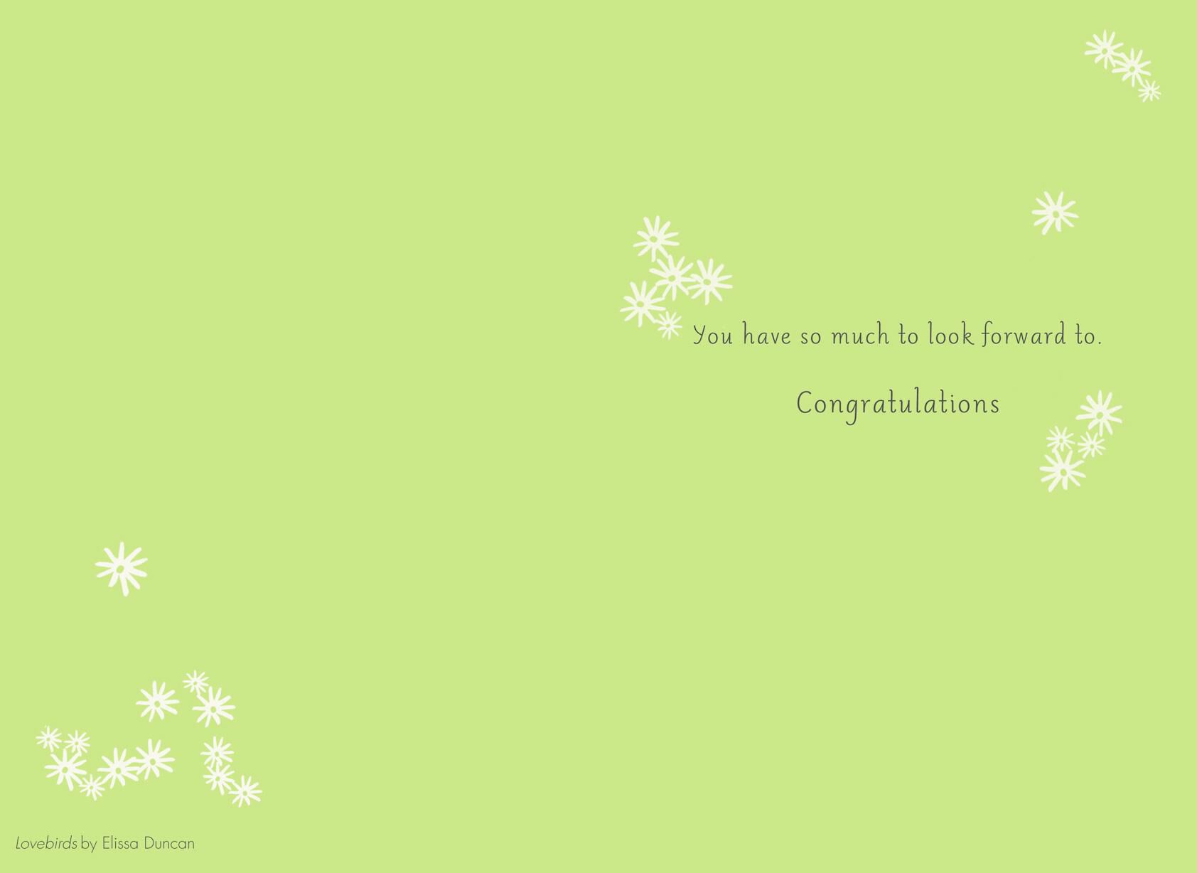 Lovebirds Engagement Wedding Card