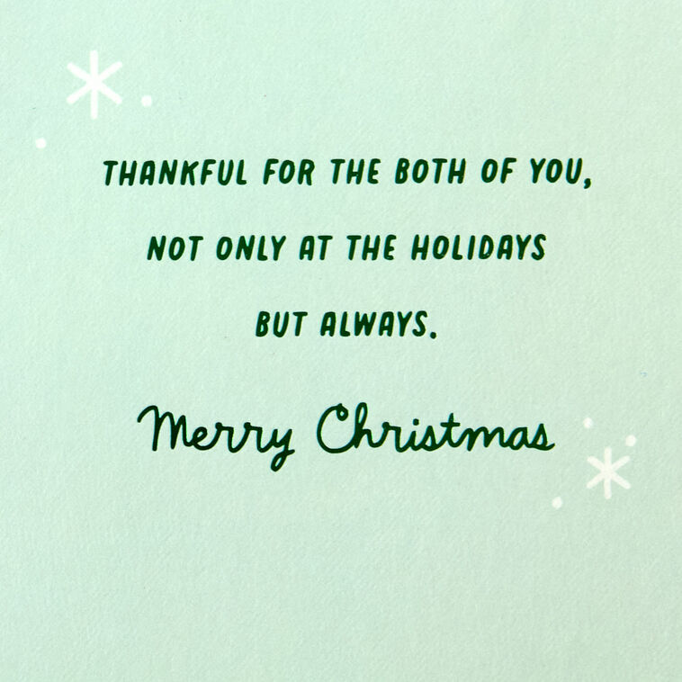 Snowmen Christmas Card for Sister and Brother-in-Law Sentiment image number 3