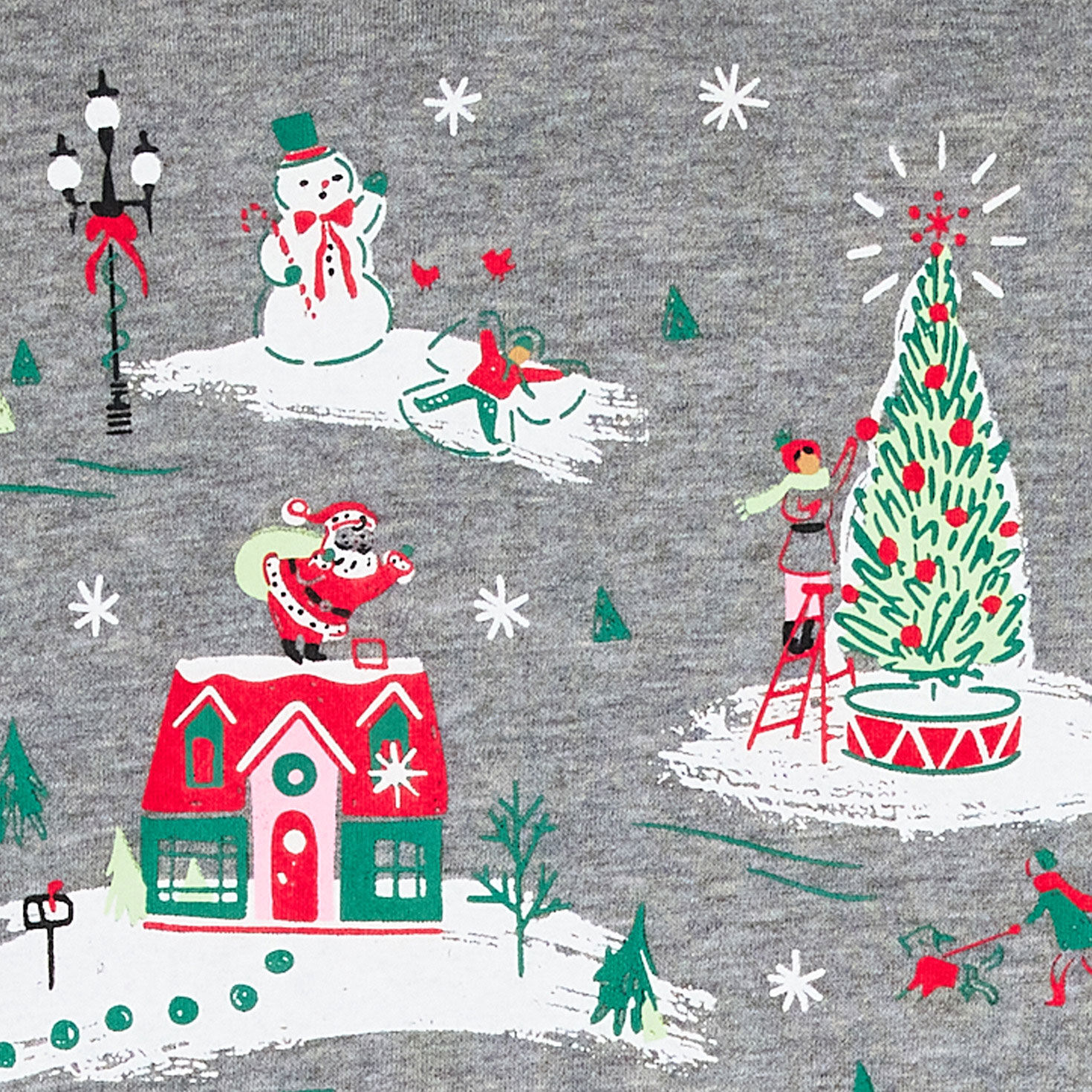 Comfy Cozy Merry Gray Hallmark Channel Sweatshirt upclose detail image number 6
