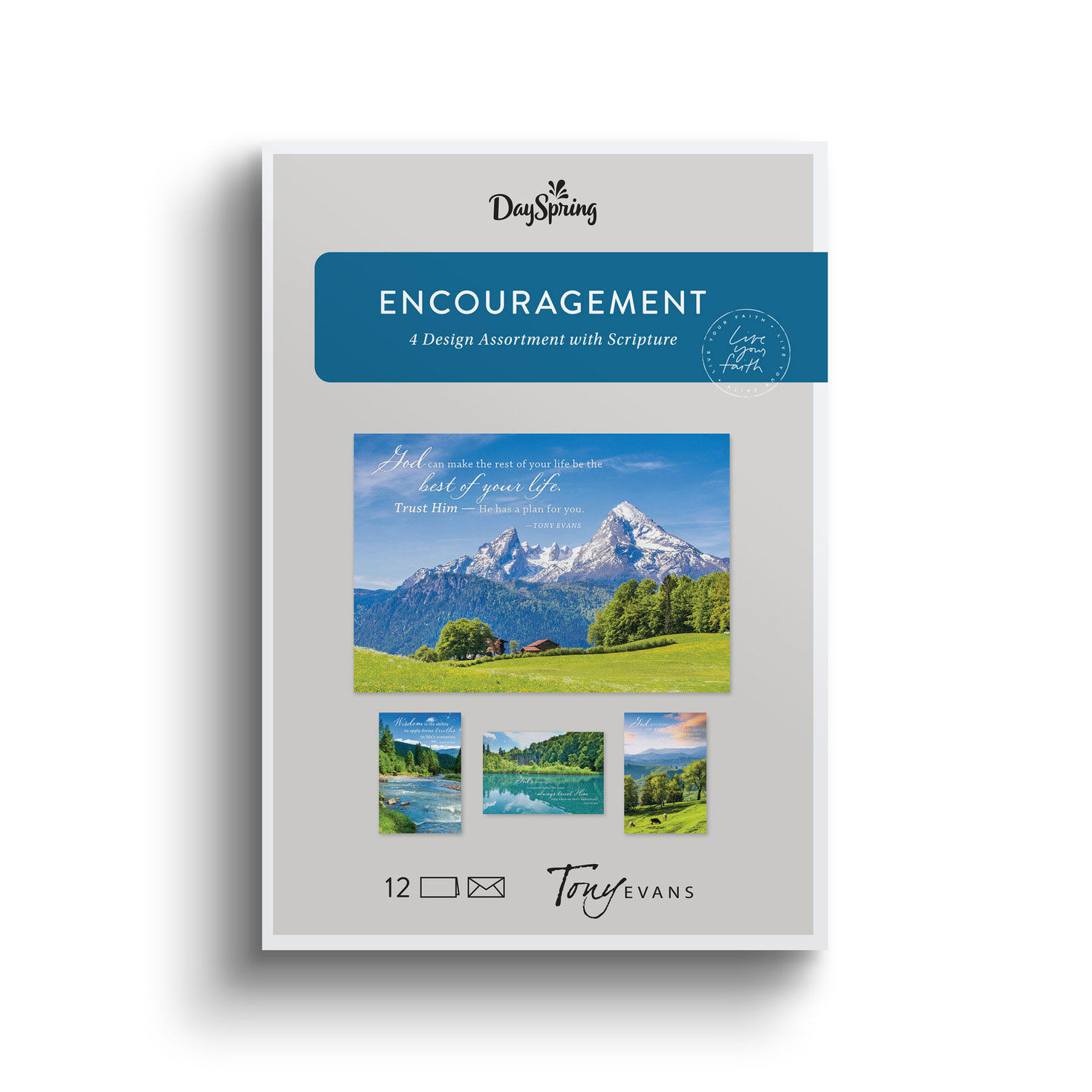 Tony Evans DaySpring Encouragement Cards Assortment package front image number 2