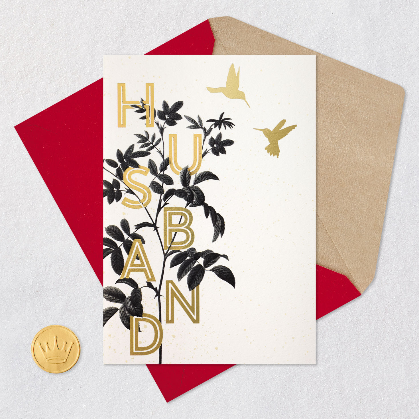 Gold and Black Valentine's Day Card for Husband  image number 6