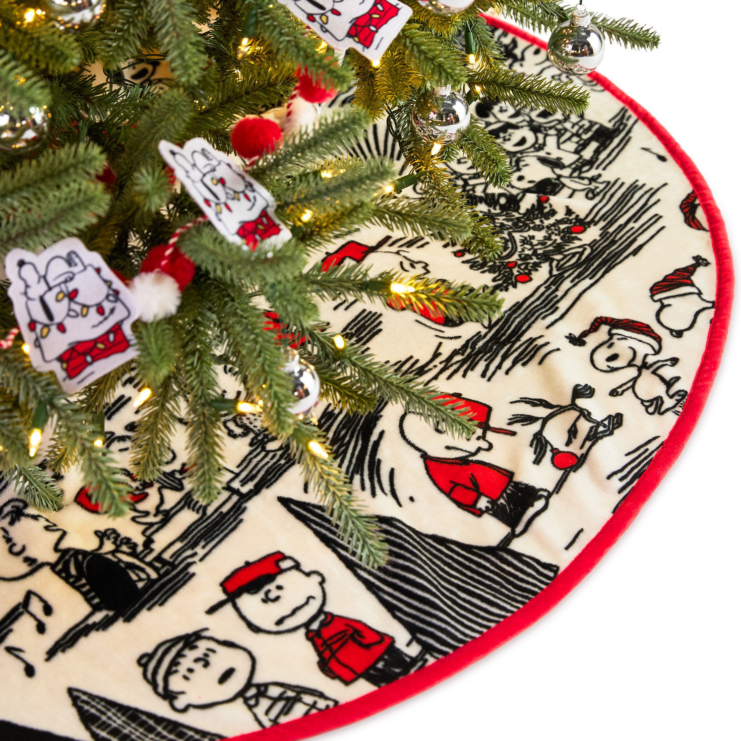 Peanuts® Fabric Hallmark Tree Skirt, 48" for only USD 22.99 | Hallmark