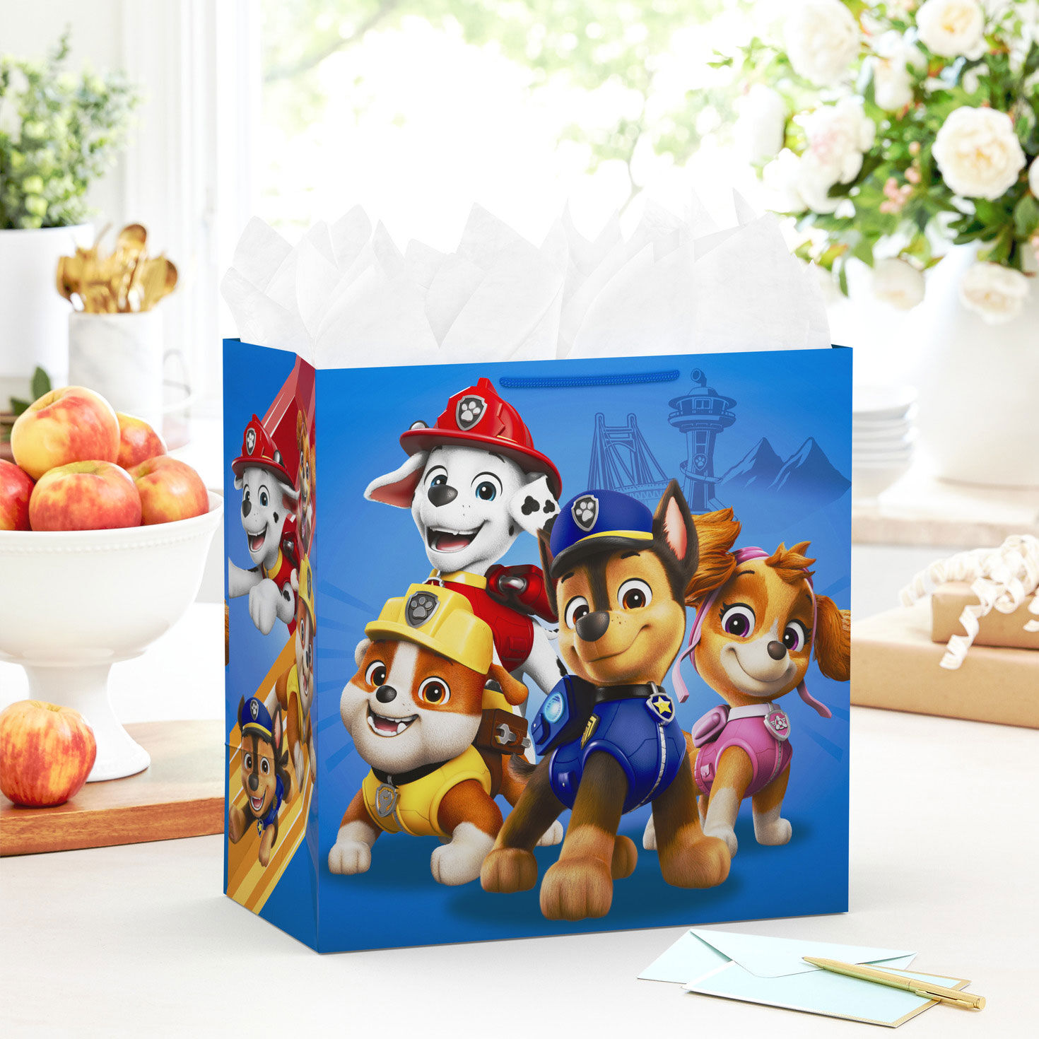 Paw Patrol Chase and Friends Extra-Deep Gift Bag in use image number 2