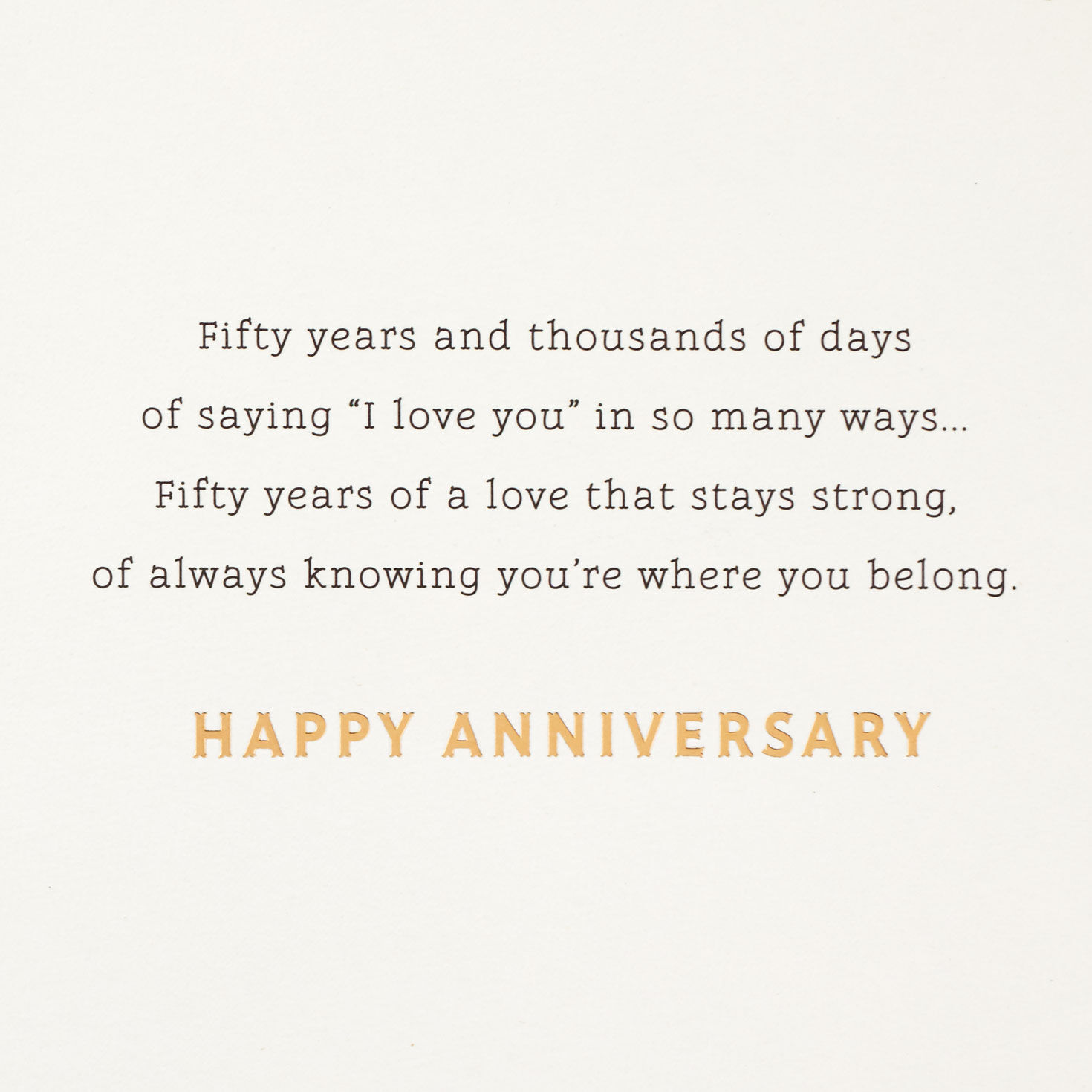 Art-Deco Golden Anniversary 50th Anniversary Card Sentiment image number 3