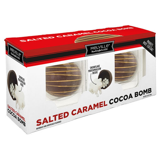 Melville Candy Salted Caramel Hot Cocoa Bombs, Set of 2, 