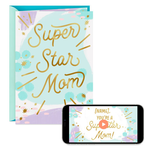 Super Star Mom Video Greeting Mother's Day Card, 