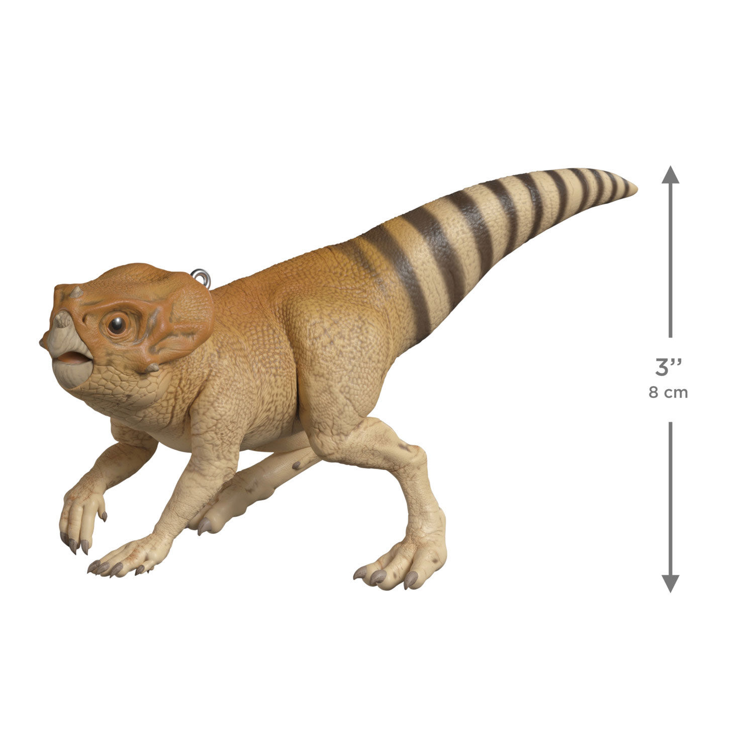 Orange and Brown Dinosaur Keepsake Ornament measurement image number 3