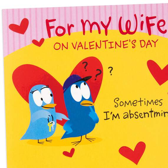 Bird Couple Funny Pop-Up Valentine's Day Card for Wife, , large image number 4