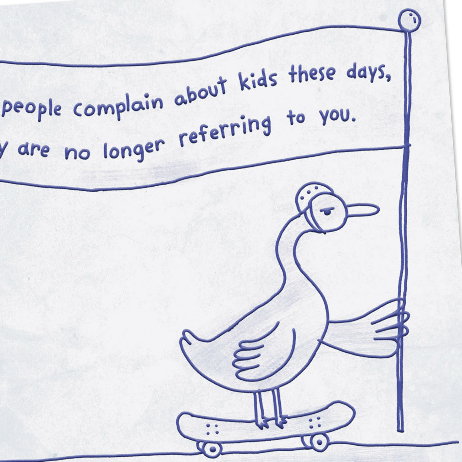 Skateboarding Duck Funny Birthday Card Card Front Detail image number 4