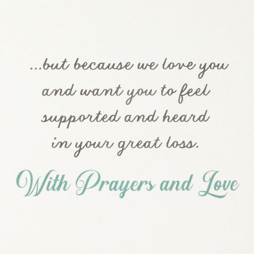 Our Hearts Go Out to You Religious Sympathy Card, 