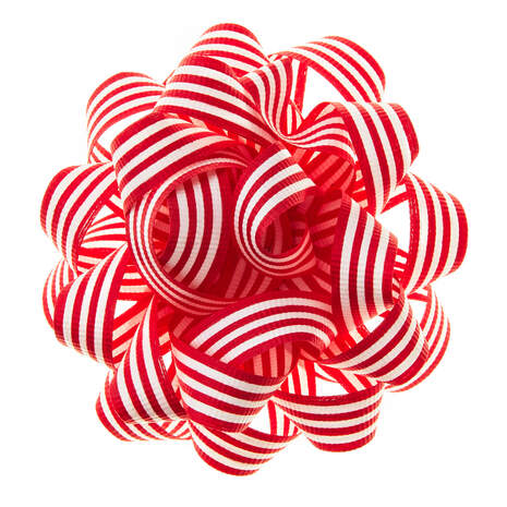 4.5" Peppermint Stripe Gift Bow, , large