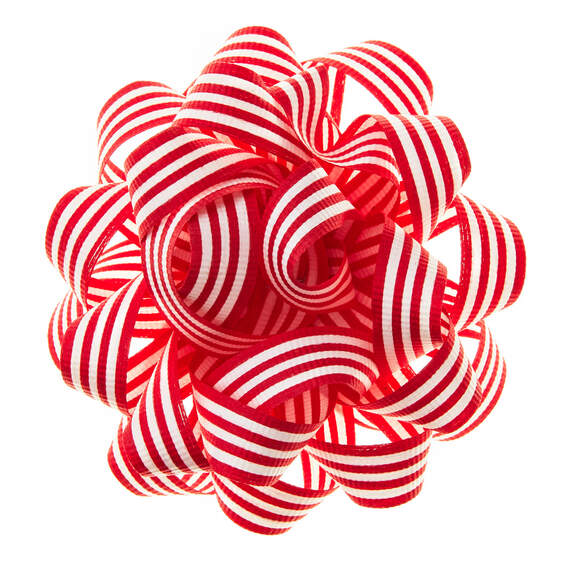 4.5" Peppermint Stripe Gift Bow