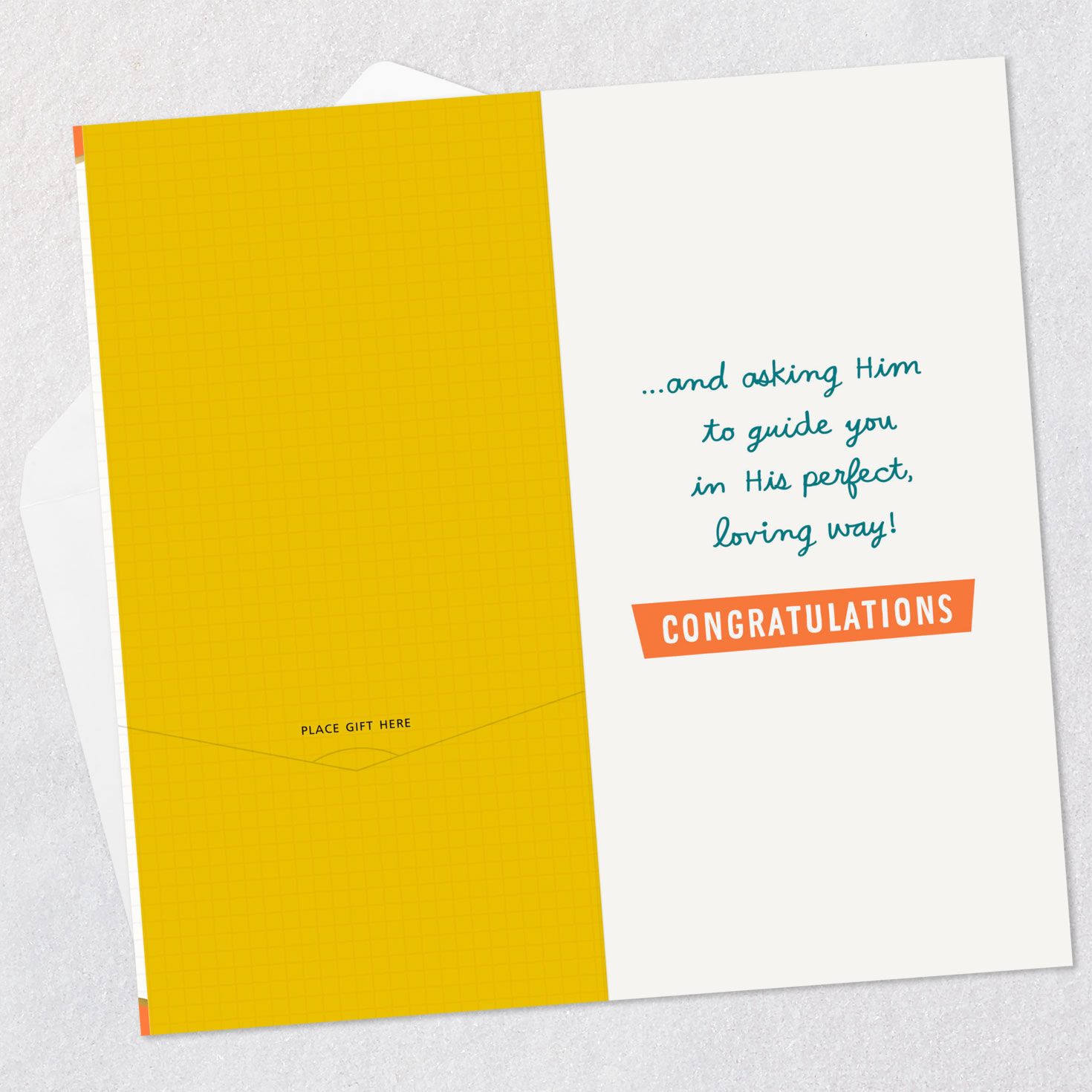 Cross and Chalice Money Holder 1st Communion Card Open card with envelope image number 4