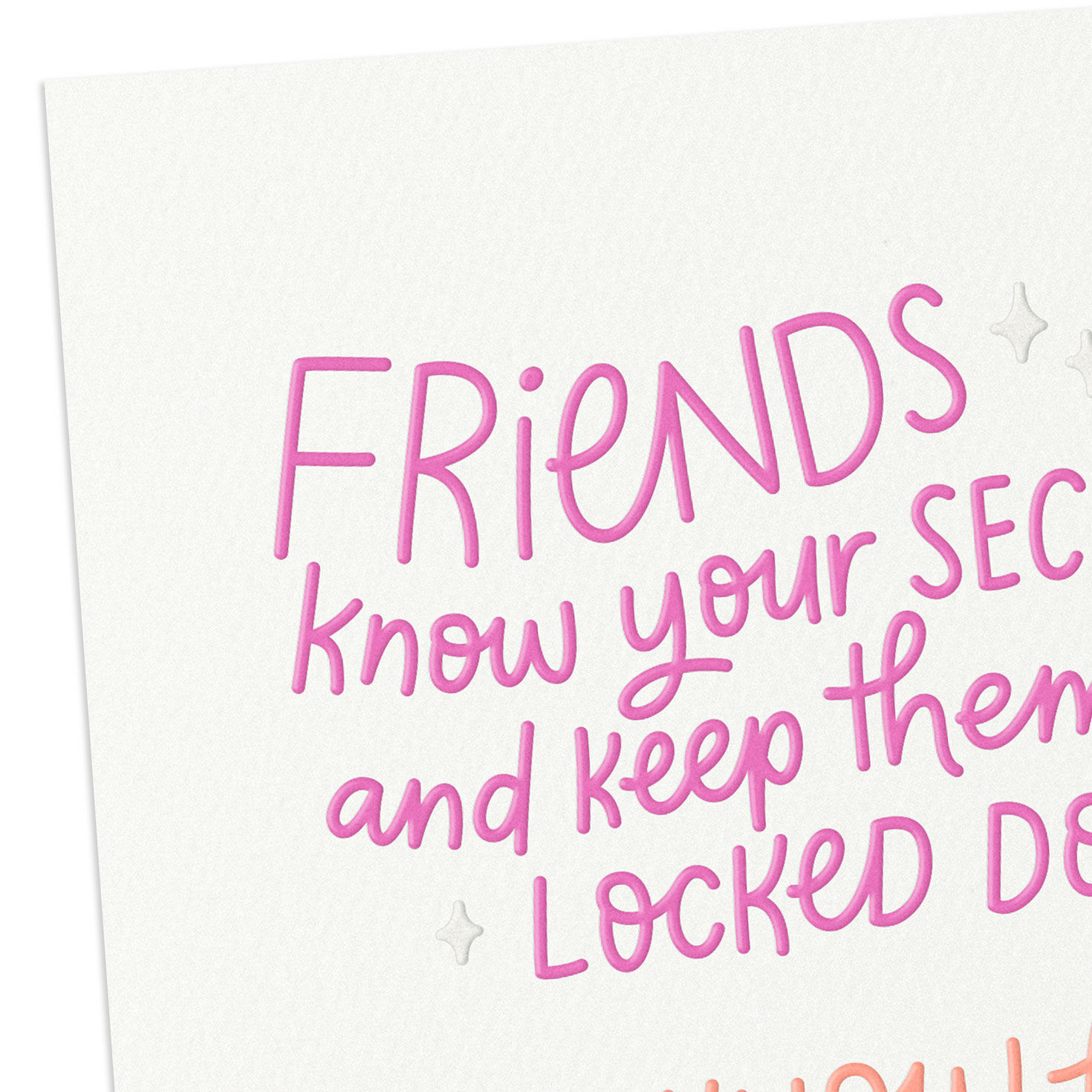 Pastel Hand Lettering Friendship Card Card Front Detail image number 7