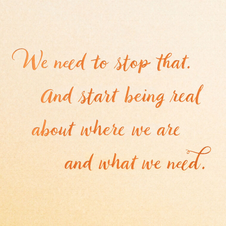 Being Real About What We Need Friendship Card, , large image number 2