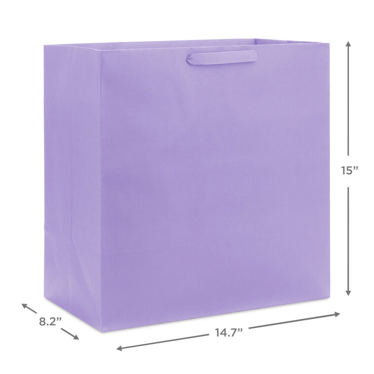 Solid Light Purple Extra-Deep Gift Bag measurement image number 3