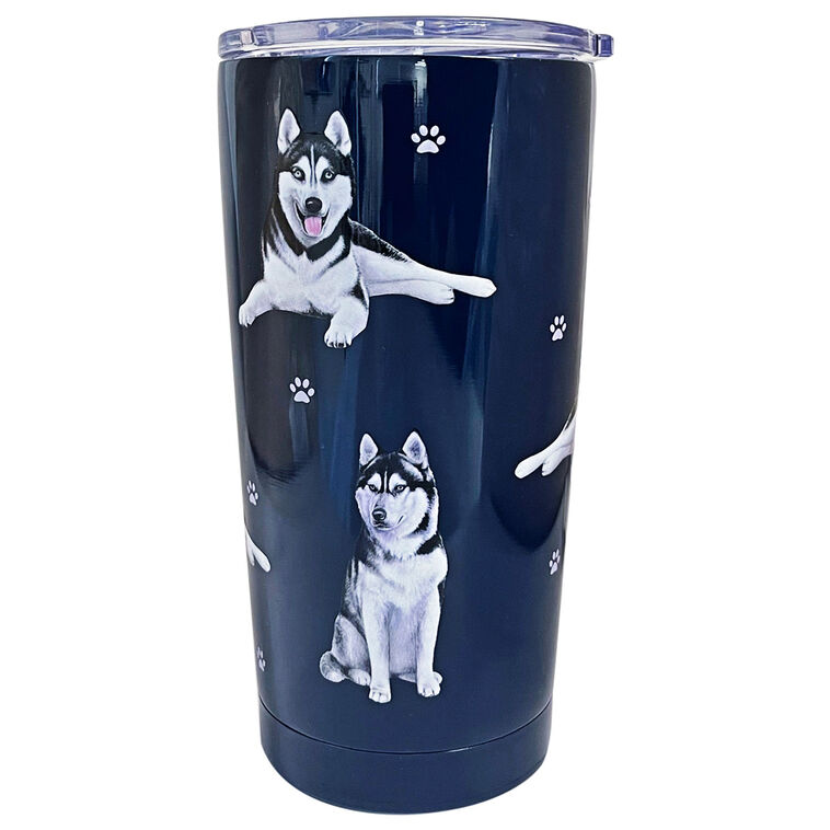 E&S Pets Siberian Husky Stainless Steel Tumbler, 20 oz.