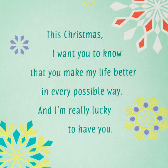 Lucky to Have You Romantic Christmas Card, , large image number 2