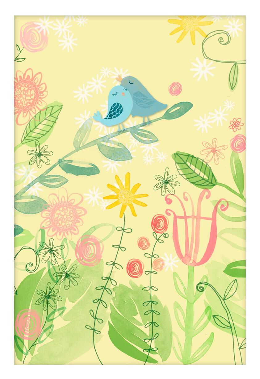 Lovebirds Engagement Wedding Card