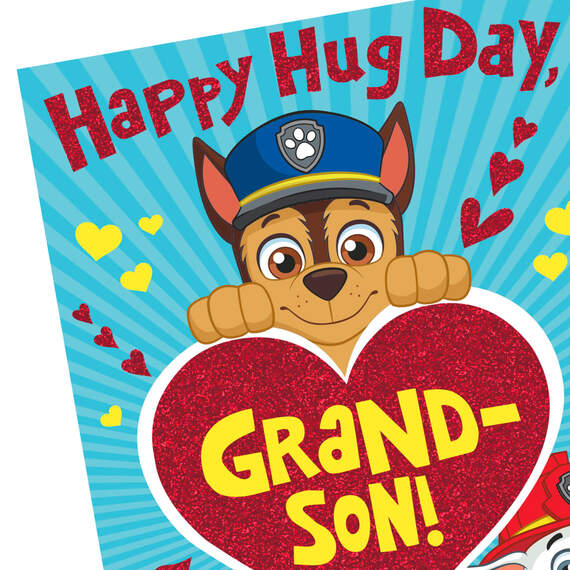 Nickelodeon Paw Patrol Hug Day Valentine's Day Card for Grandson, , large image number 4