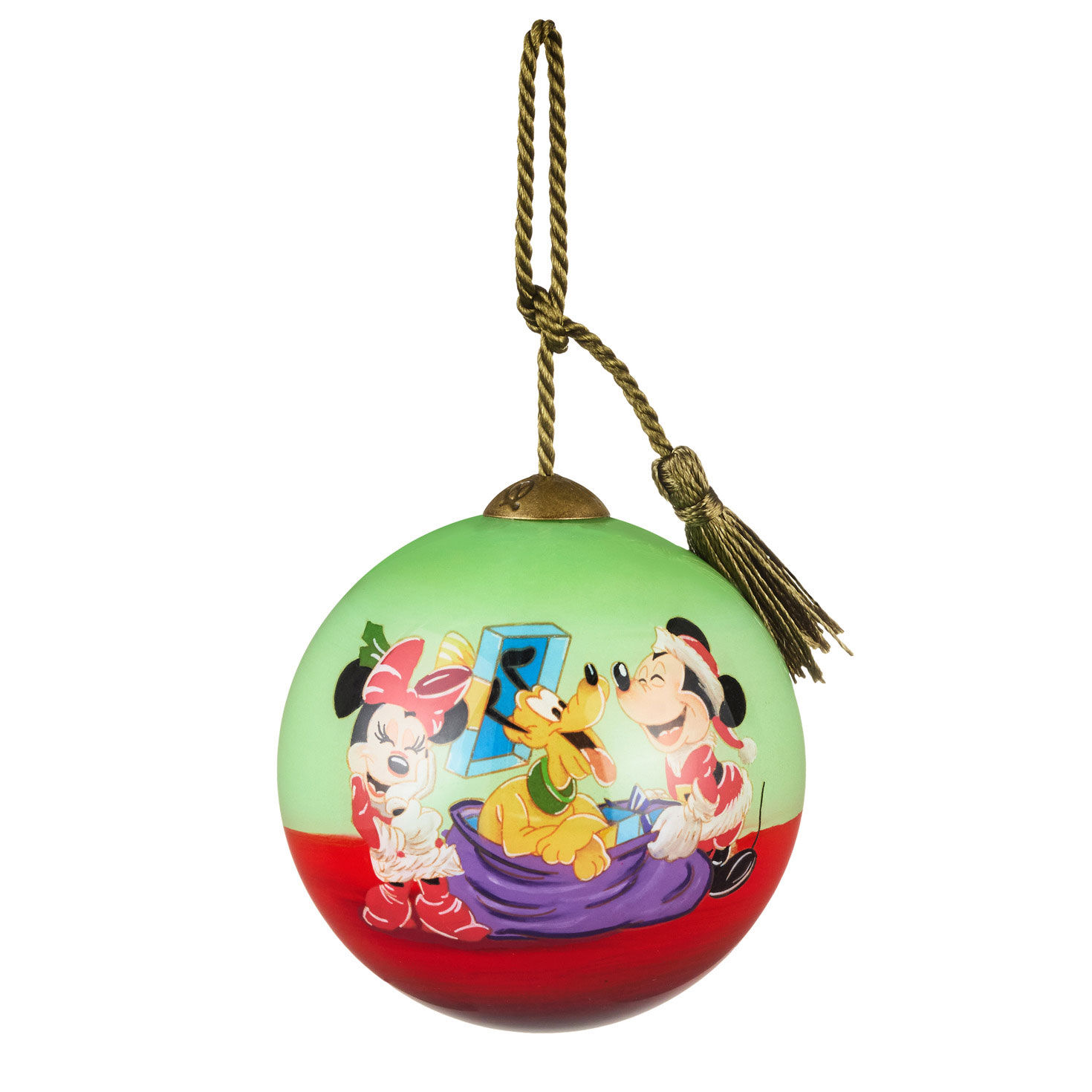 Disney Mickey and Friends Ne'Qwa Art® Hand-Painted Glass Hallmark Ornament