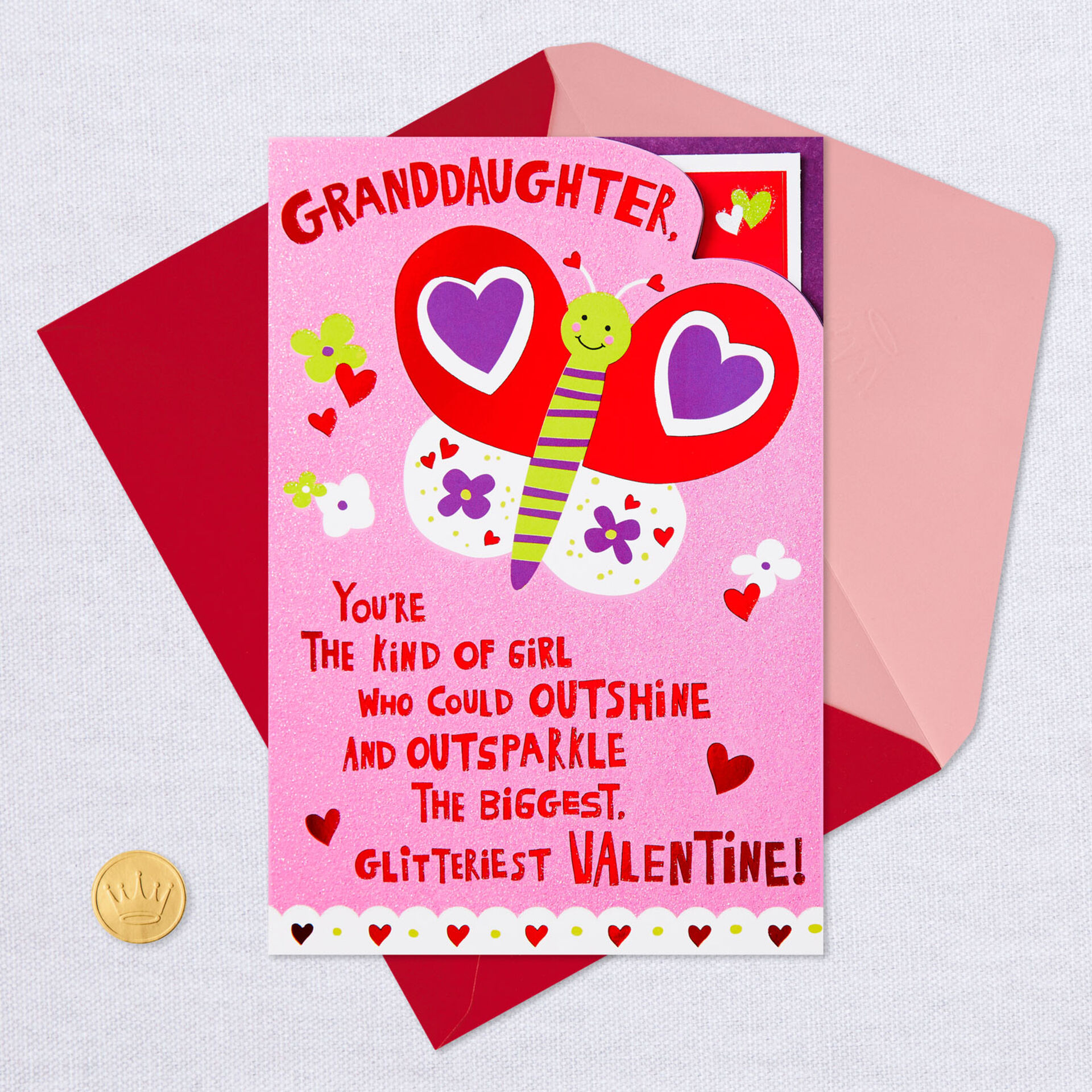 So Loved Valentine's Day Card for Granddaughter With Stickers ...