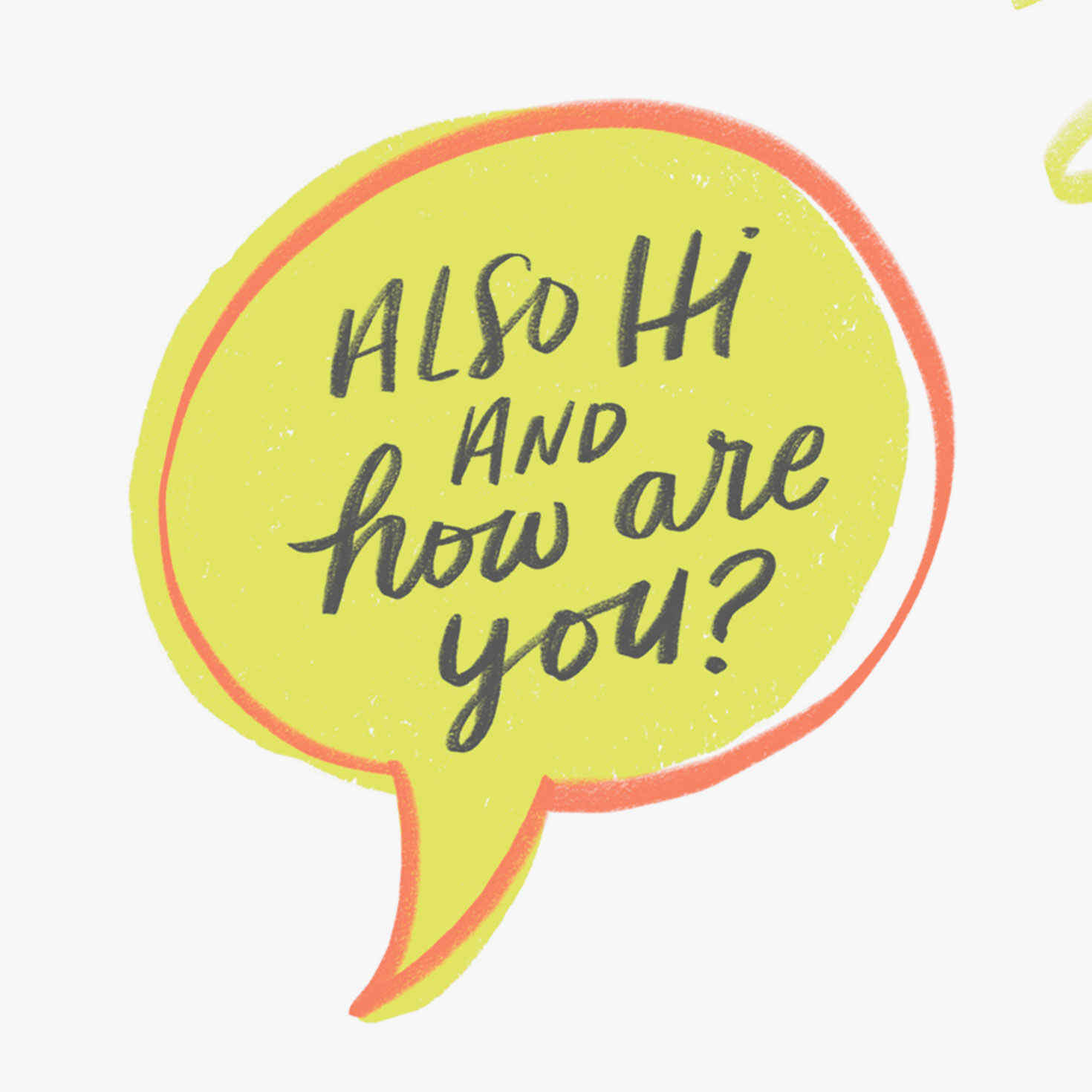 Speech Bubble Hello Thinking of You Card Sentiment image number 2