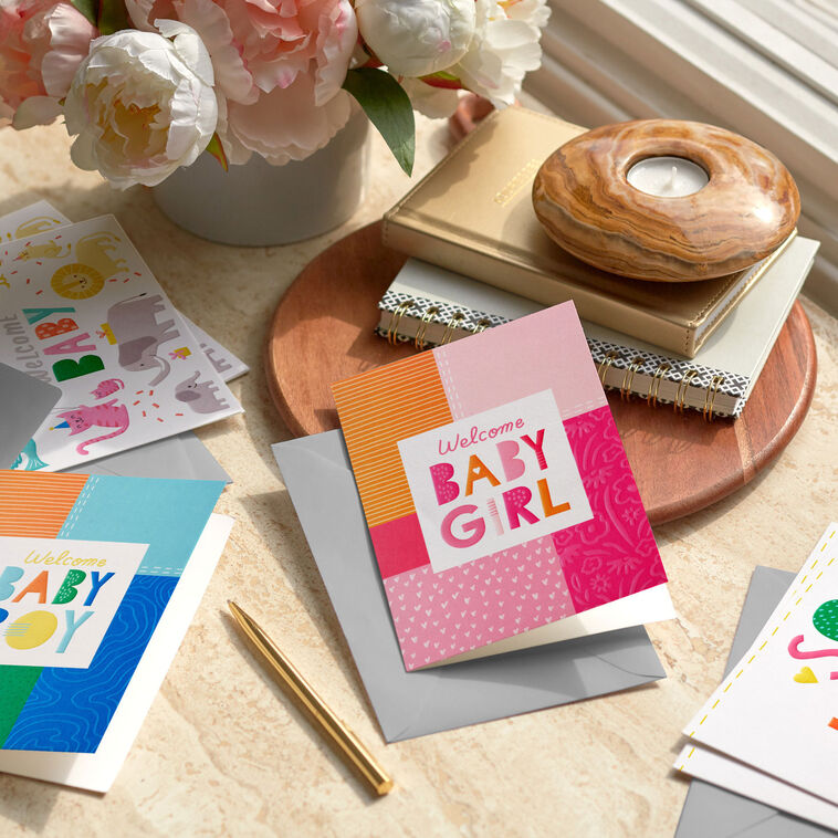 Baby Function Card Welcome Baby Assorted New Baby Cards, Pack of 16 - Boxed Cards | Hallmark