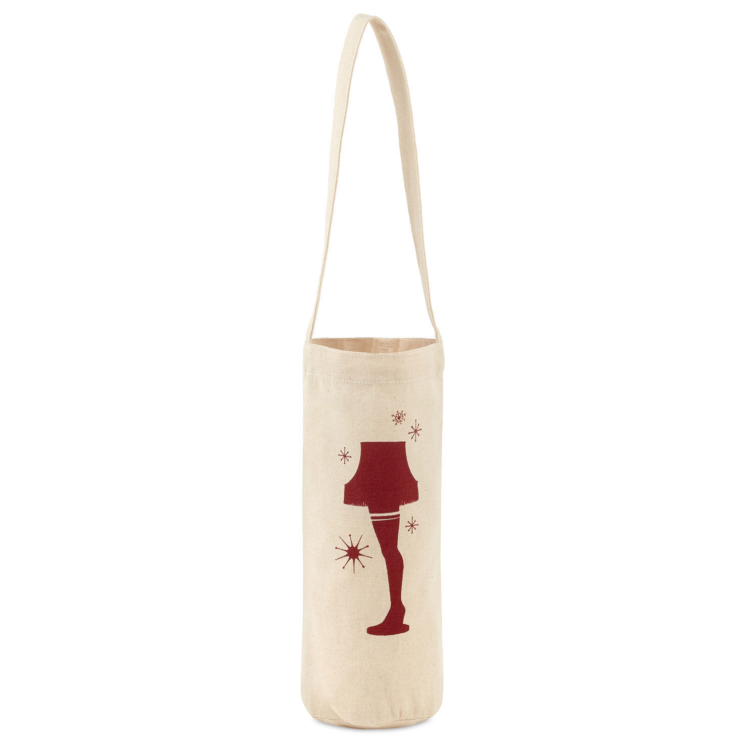 11" A Christmas Story™ Leg Lamp Canvas Fabric Wine Gift Tote