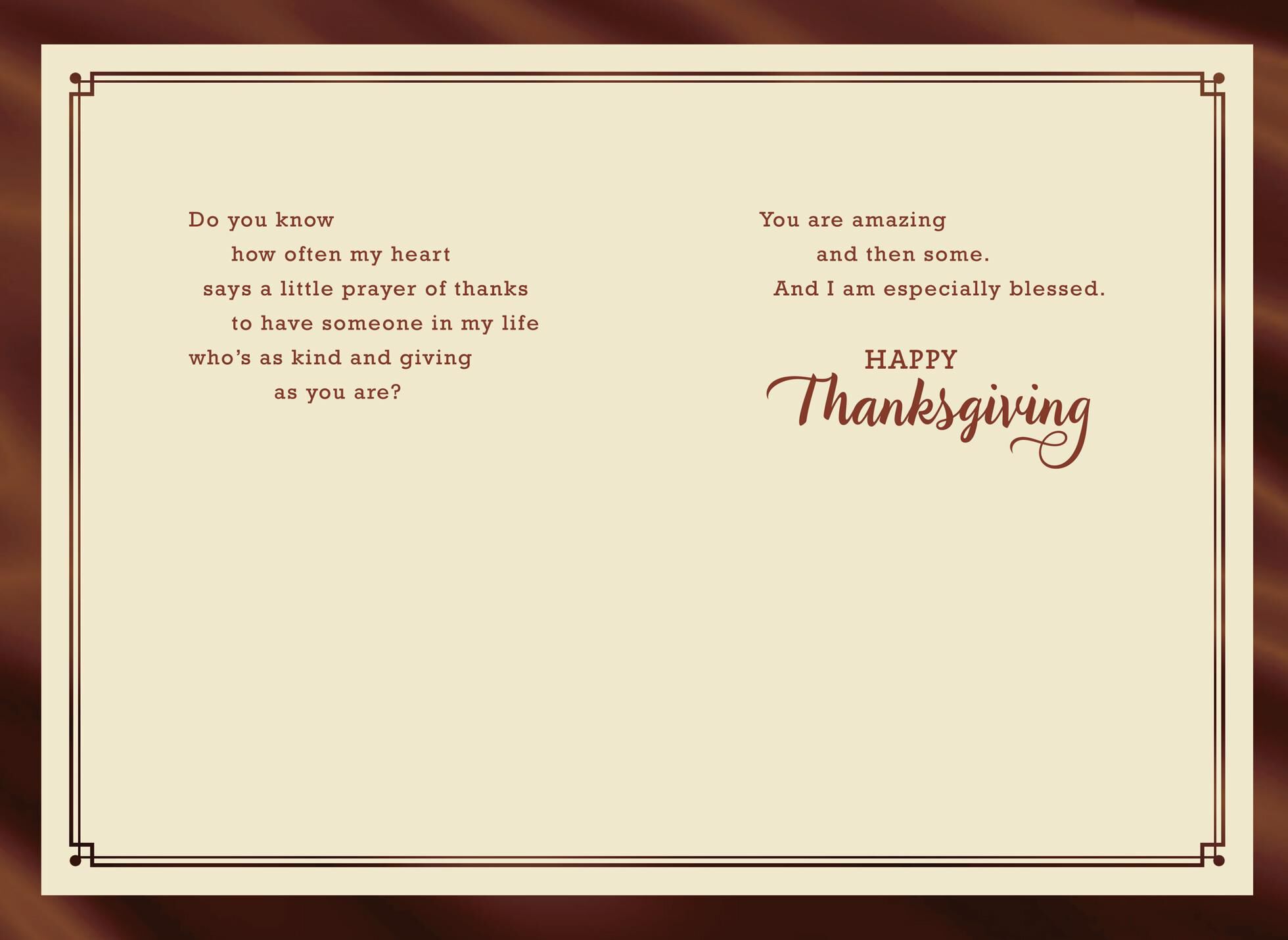 Grateful for You Thanksgiving Card for Grandma