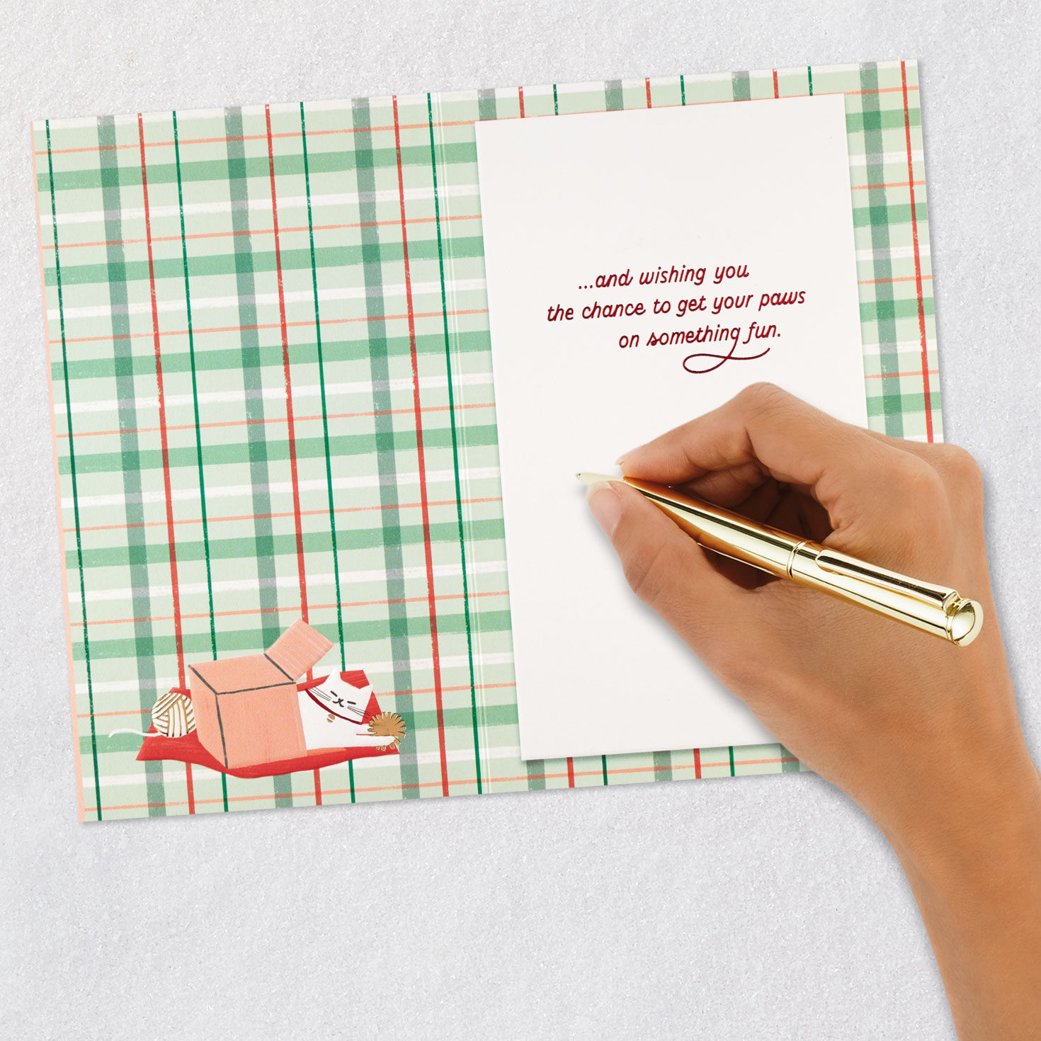 Furry Wishes Christmas Card From Cat, , large image number 6