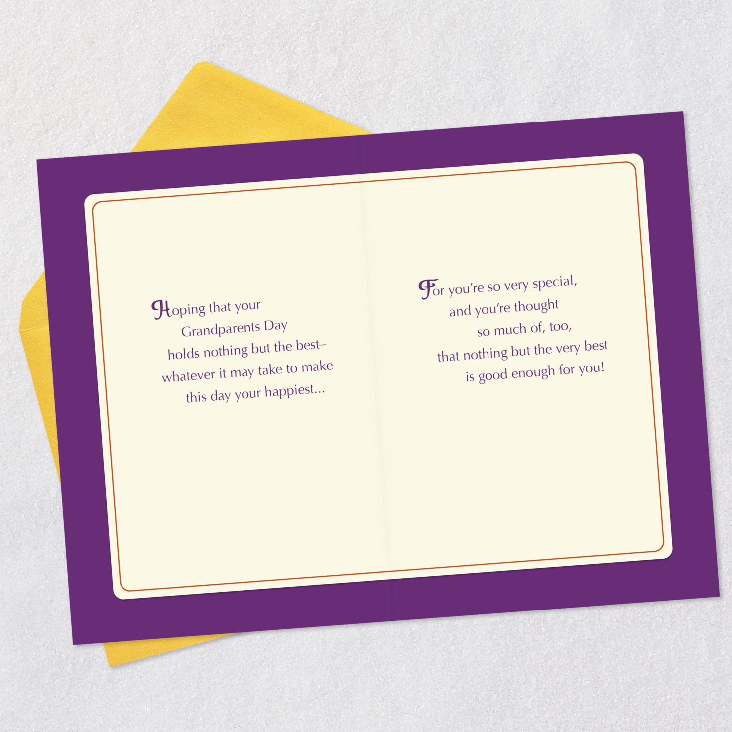 Colorful Fall Leaves Grandparents Day Card Open card with envelope image number 4