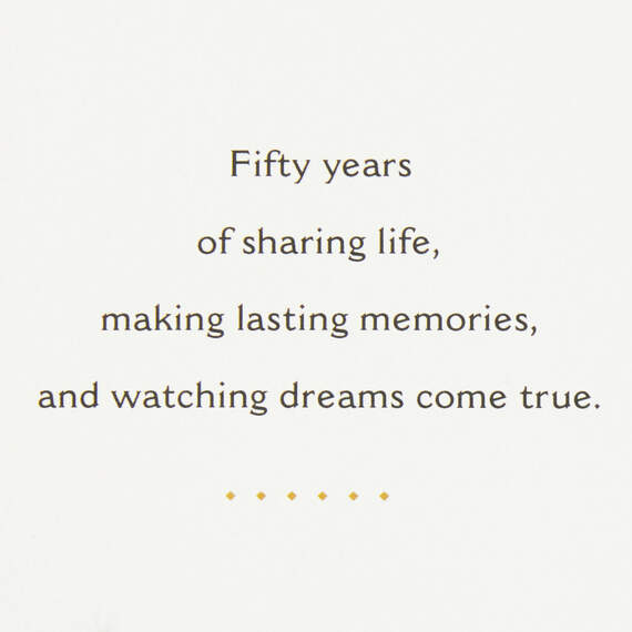 Sharing Life and Love 50th Anniversary Card With Die-Cut Ornament, , large image number 2