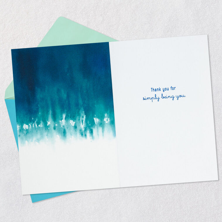 Dyed and Stitched Thank-You Card Open card with envelope image number 3