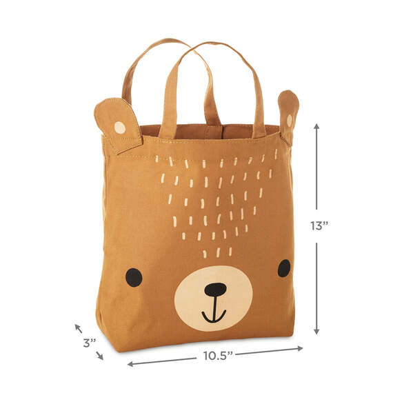 Brown Bear Fabric Gift Bag, , large image number 2