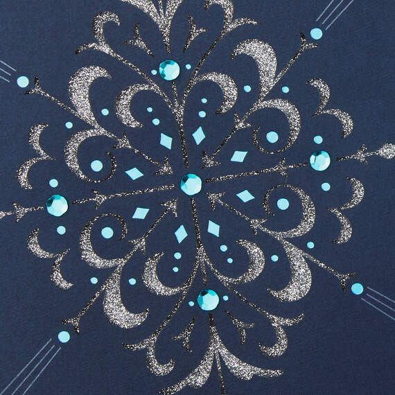 I Believe in Us Elegant Snowflake Christmas Card, , large image number 4