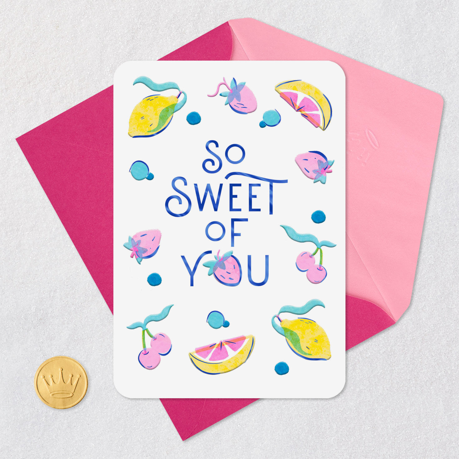 Fruit Icons Thank You Card  image number 5