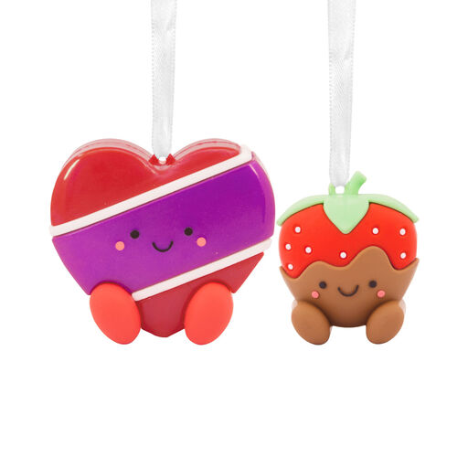 Better Together Strawberry and Chocolate Magnetic Hallmark Ornaments, Set of 2, 