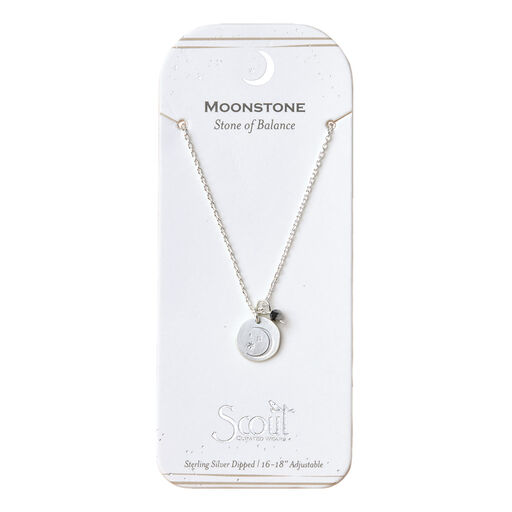 Moonstone Intention Charm Necklace, 