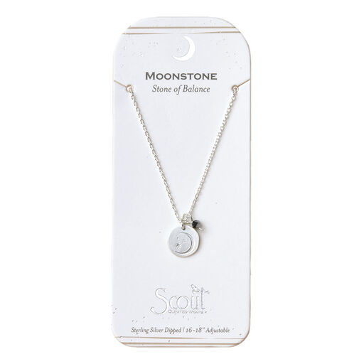 Moonstone Intention Charm Necklace, 