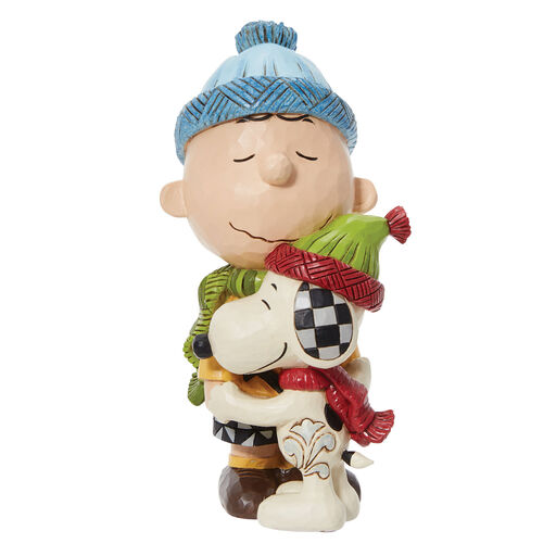 Jim Shore Peanuts Snoopy and Charlie Brown Hugging Figurine, 5.625", 